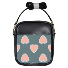 Hearts Love Blue Pink Green Girls Sling Bag