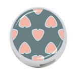 Hearts Love Blue Pink Green 4-Port USB Hub (Two Sides) Back