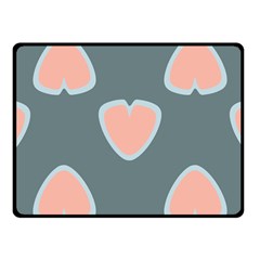 Hearts Love Blue Pink Green Fleece Blanket (small) by HermanTelo