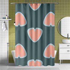 Hearts Love Blue Pink Green Shower Curtain 48  X 72  (small)  by HermanTelo