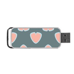 Hearts Love Blue Pink Green Portable Usb Flash (one Side)