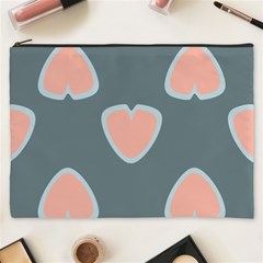 Hearts Love Blue Pink Green Cosmetic Bag (xxxl)