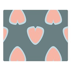 Hearts Love Blue Pink Green Double Sided Flano Blanket (large) 