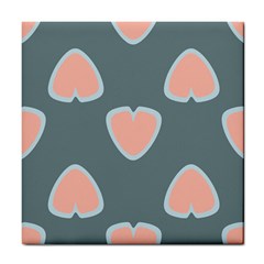 Hearts Love Blue Pink Green Tile Coasters by HermanTelo