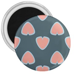 Hearts Love Blue Pink Green 3  Magnets by HermanTelo