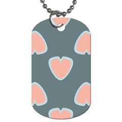 Hearts Love Blue Pink Green Dog Tag (two Sides)