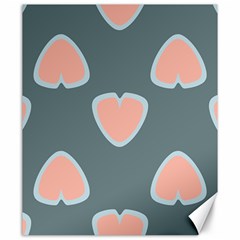 Hearts Love Blue Pink Green Canvas 20  X 24  by HermanTelo