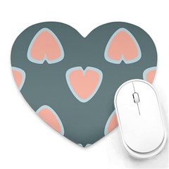 Hearts Love Blue Pink Green Heart Mousepads