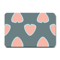 Hearts Love Blue Pink Green Small Doormat  by HermanTelo