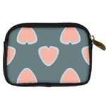 Hearts Love Blue Pink Green Digital Camera Leather Case Back