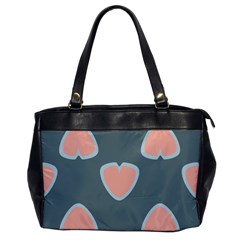 Hearts Love Blue Pink Green Oversize Office Handbag