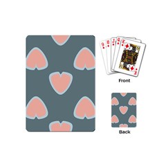 Hearts Love Blue Pink Green Playing Cards (mini) by HermanTelo