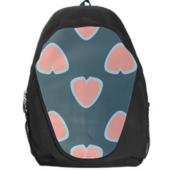 Hearts Love Blue Pink Green Backpack Bag