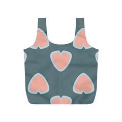 Hearts Love Blue Pink Green Full Print Recycle Bag (s)