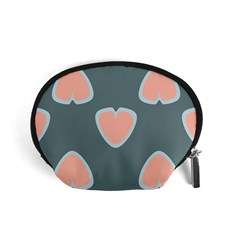 Hearts Love Blue Pink Green Accessory Pouch (small)