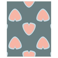 Hearts Love Blue Pink Green Drawstring Bag (small)