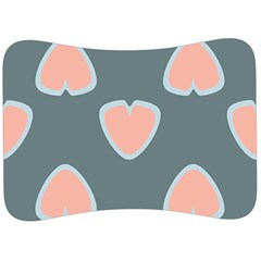 Hearts Love Blue Pink Green Velour Seat Head Rest Cushion by HermanTelo