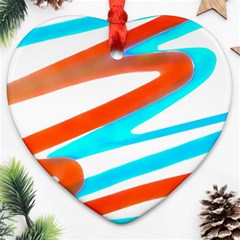 Abstract Colors Print Design Ornament (heart) by dflcprintsclothing