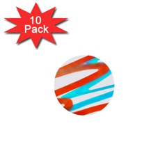 Abstract Colors Print Design 1  Mini Buttons (10 Pack)  by dflcprintsclothing