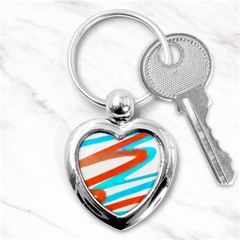 Abstract Colors Print Design Key Chains (heart)  by dflcprintsclothing