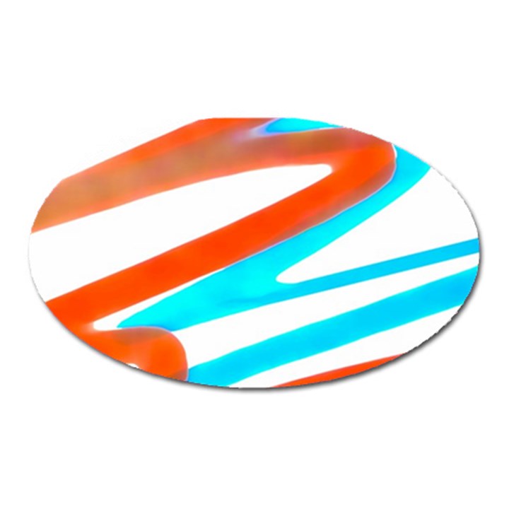 Abstract Colors Print Design Oval Magnet