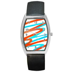 Abstract Colors Print Design Barrel Style Metal Watch by dflcprintsclothing