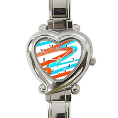 Abstract Colors Print Design Heart Italian Charm Watch by dflcprintsclothing