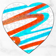 Abstract Colors Print Design Jigsaw Puzzle (heart)