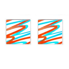 Abstract Colors Print Design Cufflinks (square) by dflcprintsclothing