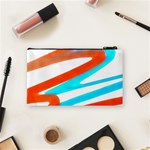 Abstract Colors Print Design Cosmetic Bag (Small) Back