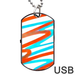 Abstract Colors Print Design Dog Tag Usb Flash (one Side) by dflcprintsclothing