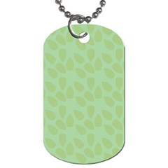 Leaves - Light Green Dog Tag (two Sides) by WensdaiAmbrose