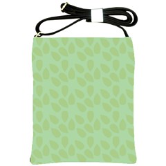 Leaves - Light Green Shoulder Sling Bag by WensdaiAmbrose