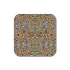 Pearls As Candy And Flowers Rubber Square Coaster (4 Pack)  by pepitasart