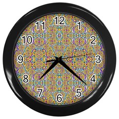 Pearls As Candy And Flowers Wall Clock (black) by pepitasart