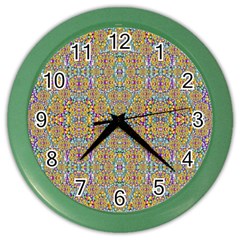 Pearls As Candy And Flowers Color Wall Clock by pepitasart