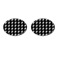 Yin Yang Pattern Cufflinks (Oval)