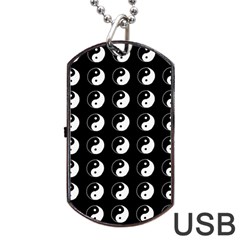 Yin Yang Pattern Dog Tag USB Flash (One Side)