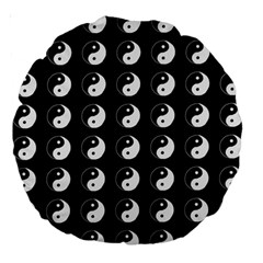 Yin Yang Pattern Large 18  Premium Round Cushions