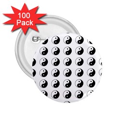 Yin Yang Pattern 2 25  Buttons (100 Pack)  by Valentinaart