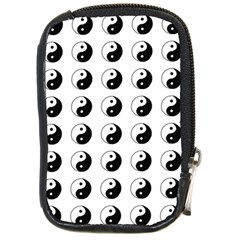 Yin Yang Pattern Compact Camera Leather Case by Valentinaart