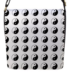 Yin Yang Pattern Flap Closure Messenger Bag (s) by Valentinaart