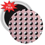 Yin Yang Pattern 3  Magnets (10 pack)  Front