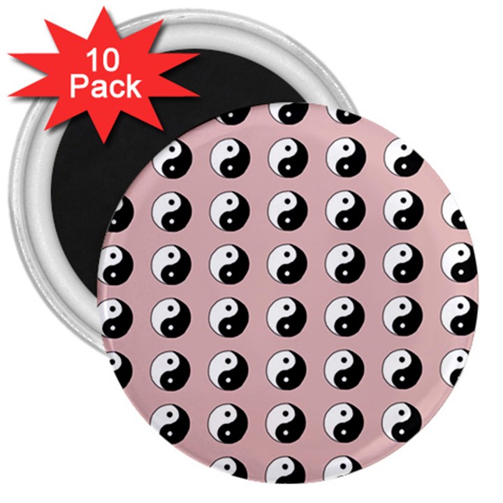 Yin Yang Pattern 3  Magnets (10 pack) 