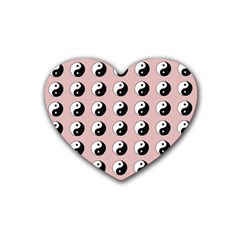 Yin Yang Pattern Heart Coaster (4 Pack) 