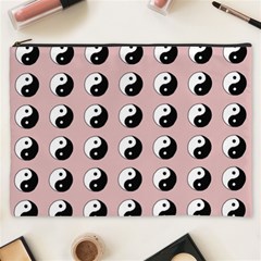 Yin Yang Pattern Cosmetic Bag (xxxl) by Valentinaart