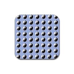 Yin Yang Pattern Rubber Coaster (square)  by Valentinaart