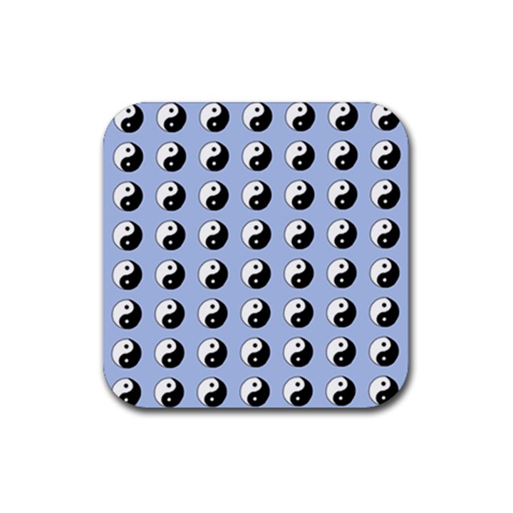 Yin Yang Pattern Rubber Coaster (Square) 