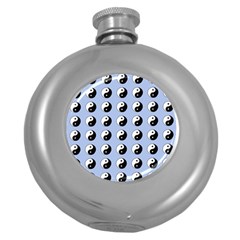 Yin Yang Pattern Round Hip Flask (5 Oz)