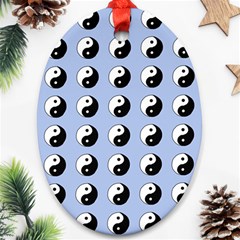 Yin Yang Pattern Oval Ornament (two Sides)